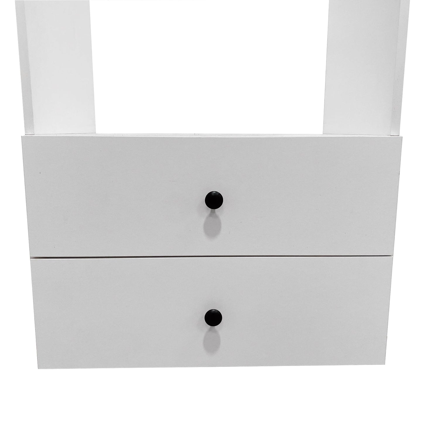 C1 Modular Wall-Mounted Closet System – 2-Drawer Wooden Storage Unit (White)