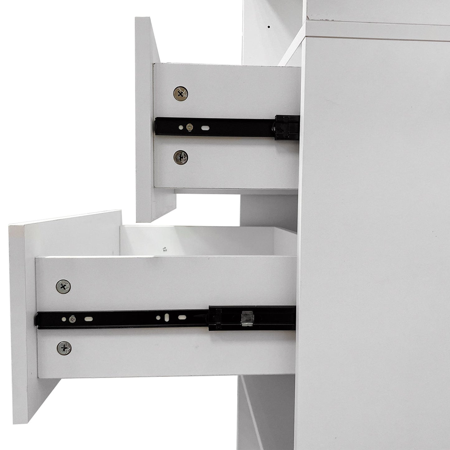 C1 Modular Wall-Mounted Closet System – 2-Drawer Wooden Storage Unit (White)