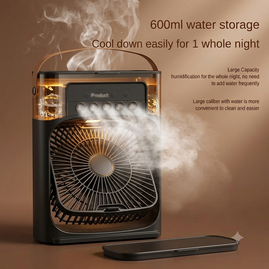 Mini USB Air Cooler LED Ice Fan