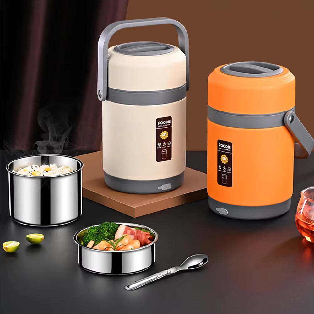 USB Electric Heated Stainless Steel Lunch Box 1.6L